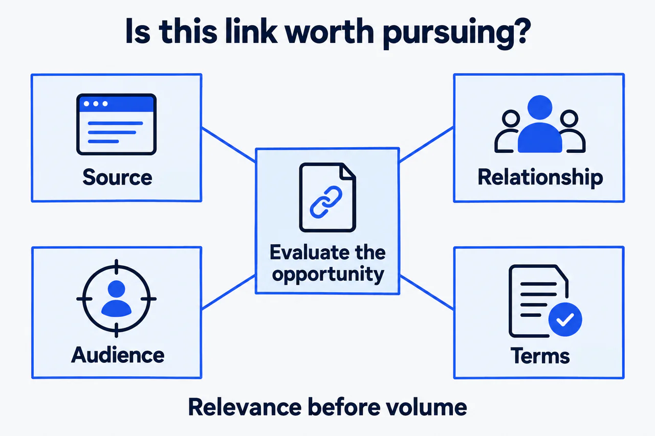 Backlinks for plastic surgeons evaluated by relevance, provenance, audience, and terms.